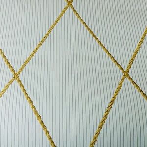 Schumacher blue stripes and rope Wallpaper 2 Rolls